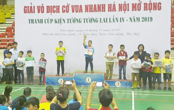 Giải vô địch cờ vua nhanh Hà Nội mở rộng năm 2019: Hải Dương xếp thứ 2 toàn đoàn